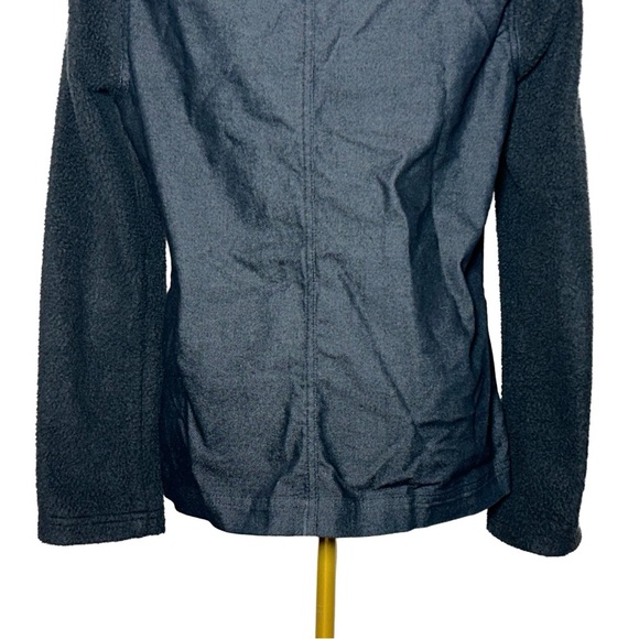 Prana Mixed Media Toni Jacket in Dark Indigo with Warm Arms in Black & Hoodie, S - Picture 11 of 16